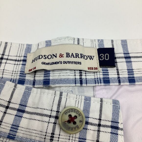Hudson & Barrow Mens Plaid Chino Shorts Size 30 (Actual 32) NWT - Picture 7 of 13